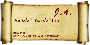 Jerkó Aurélia névjegykártya